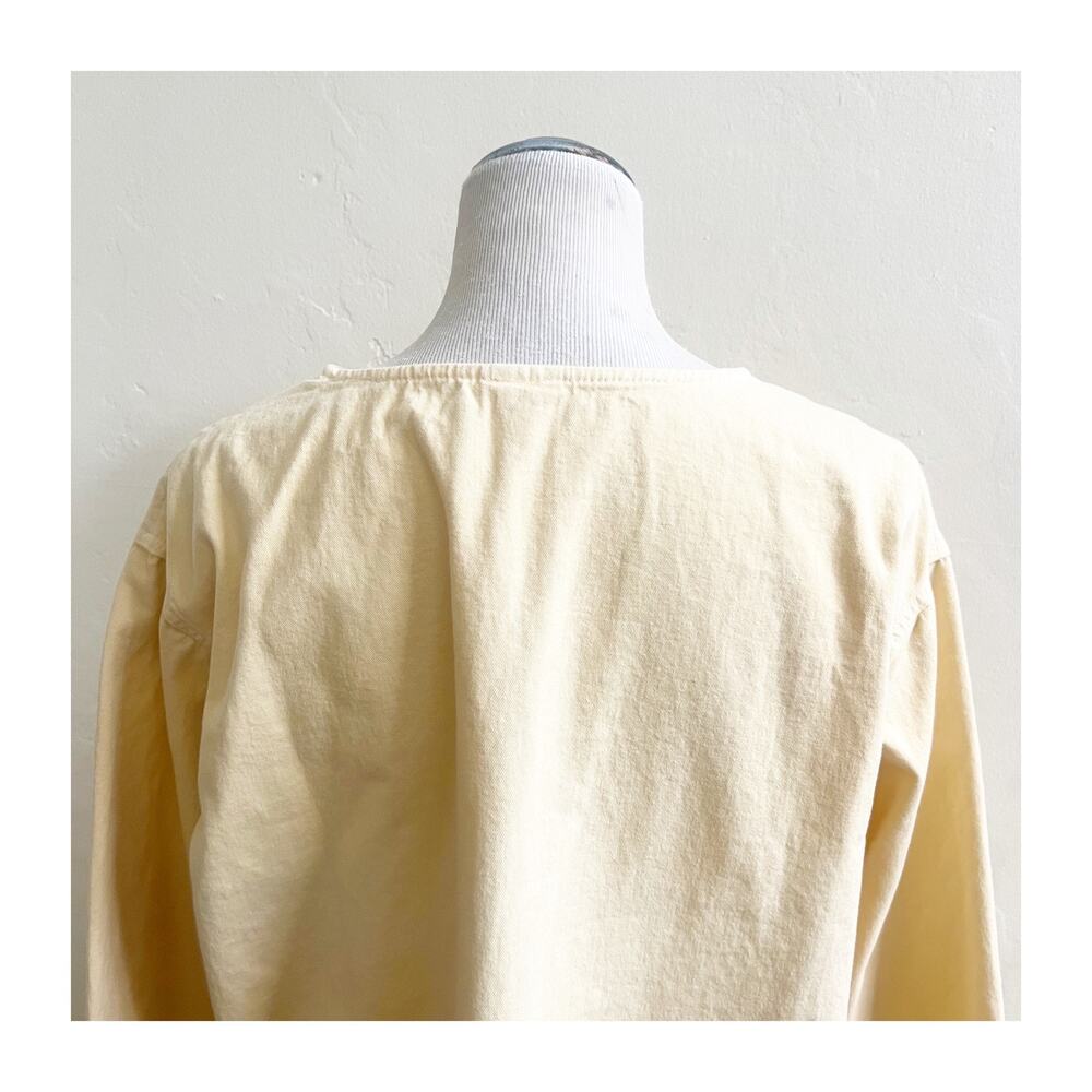 Marc Ware Tunic Top Women's XL Yellow Lagenlook Long Sleeve Pullover Cottagecore - Picture 8 of 10